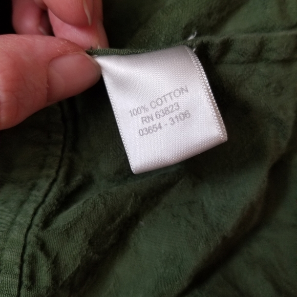 EUC Christopher & Banks Women's Green Long Sleeve Button Down Size L - Picture 7 of 8